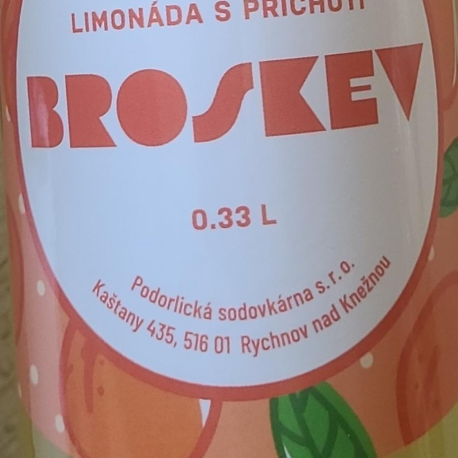 Fotografie - Limonáda s příchutí broskev Podorlická sodovkárna