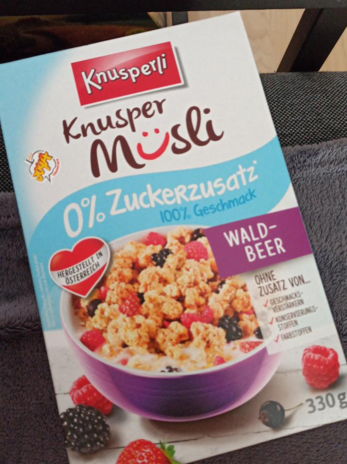 Fotografie - Knusperl müsli 0% zuckerzusatz Waldbeer