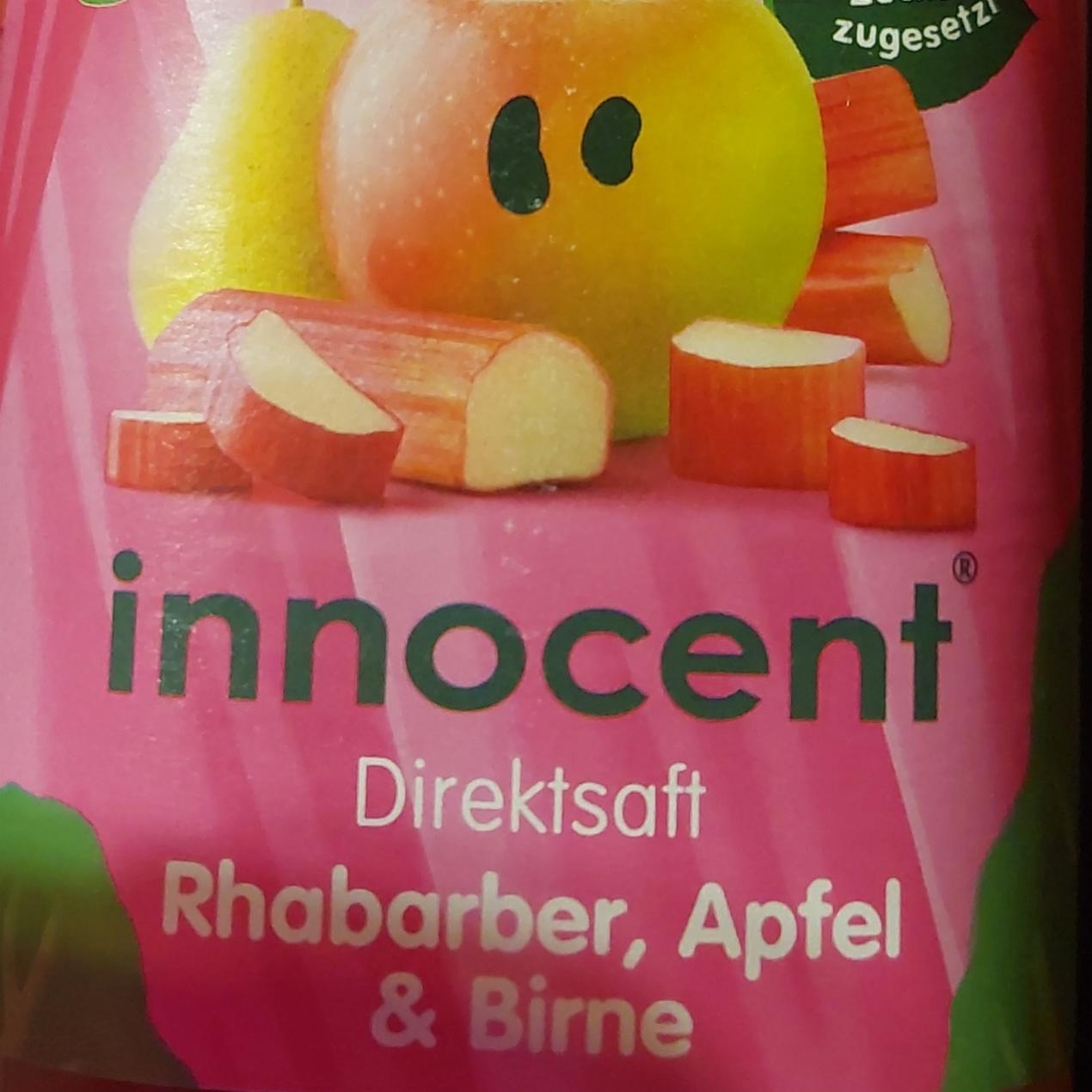 Fotografie - direktsaft Rhabarber, Apfel & Birne Innocent