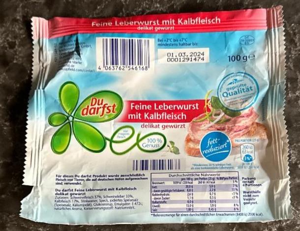 Fotografie - Feine Leberwurst mit Kalbfleisch Du darfst