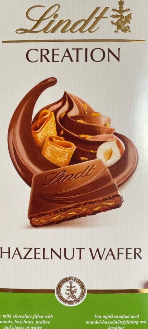 Fotografie - Lindt creation hazelnut wafer milk