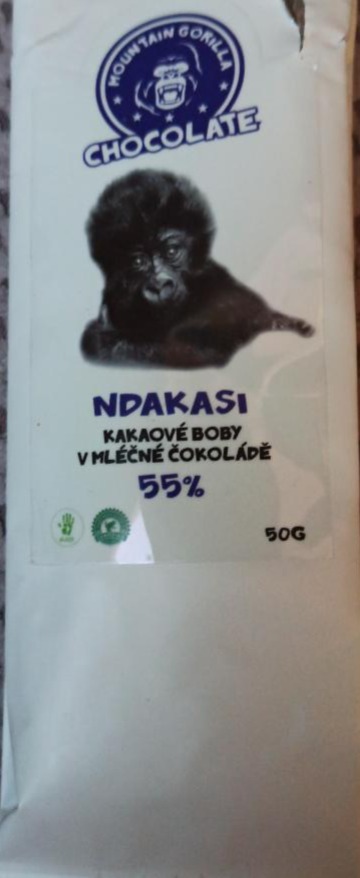 Fotografie - Kakaové boby v mléčné čokoládě 55% Ndakasi