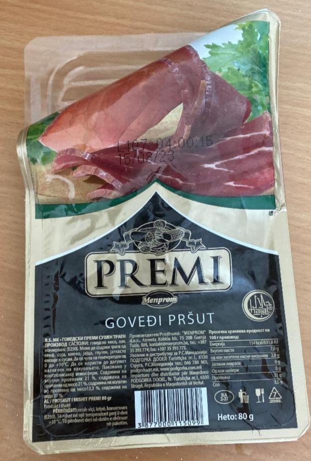 Fotografie - Goveđi Pršut Premi