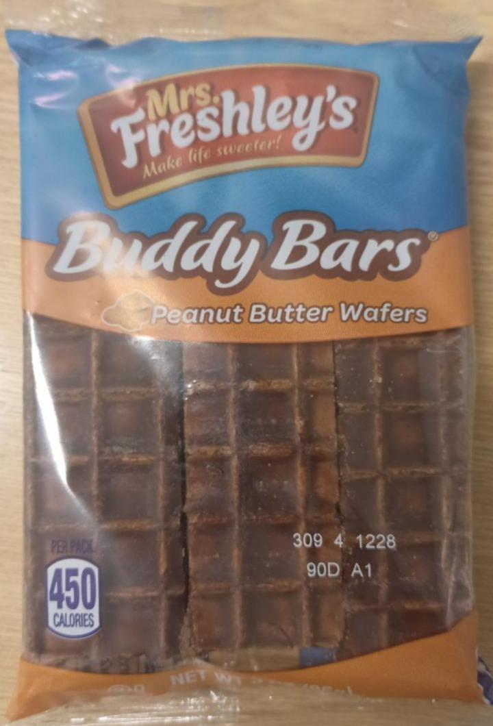 Fotografie - Buddy Bars Peanut Butter Wafers Mrs. Freshley's