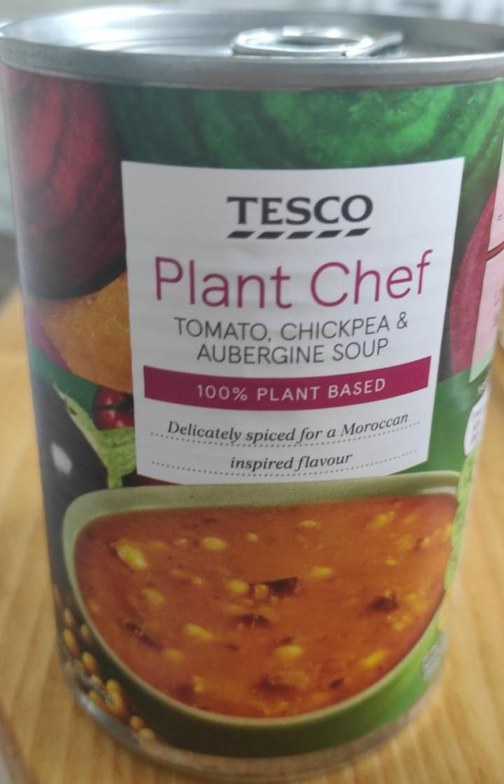 Fotografie - Plant Chef Tomato, Chickpea and Aubergine soup Tesco