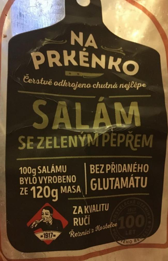 Fotografie - Na prkénko salám se zeleným pepřem