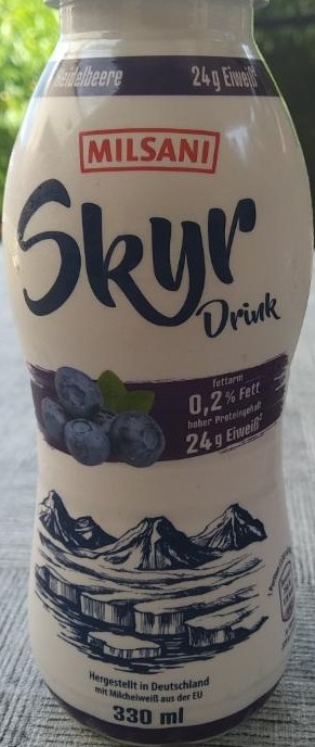 Fotografie - Skyr Drink 0,2% Fett Heidelbeere Milsani