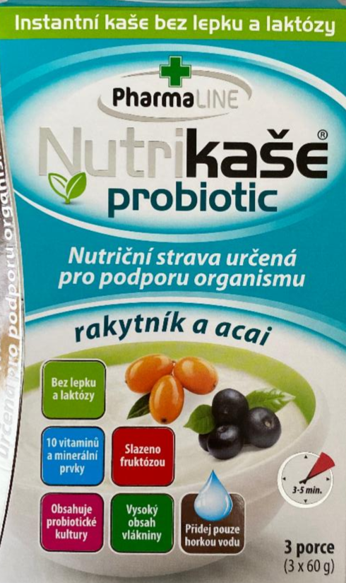 Fotografie - Nutrikaše probiotic rakytník a acai PharmaLINE