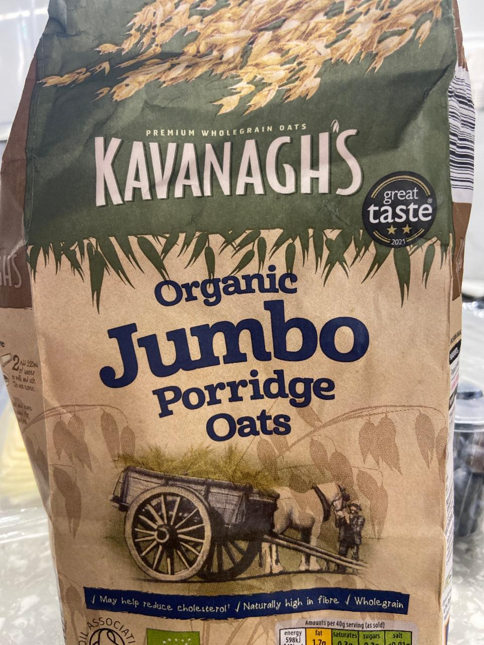 Fotografie - organic Jumbo Poridge Oats kavanagh's