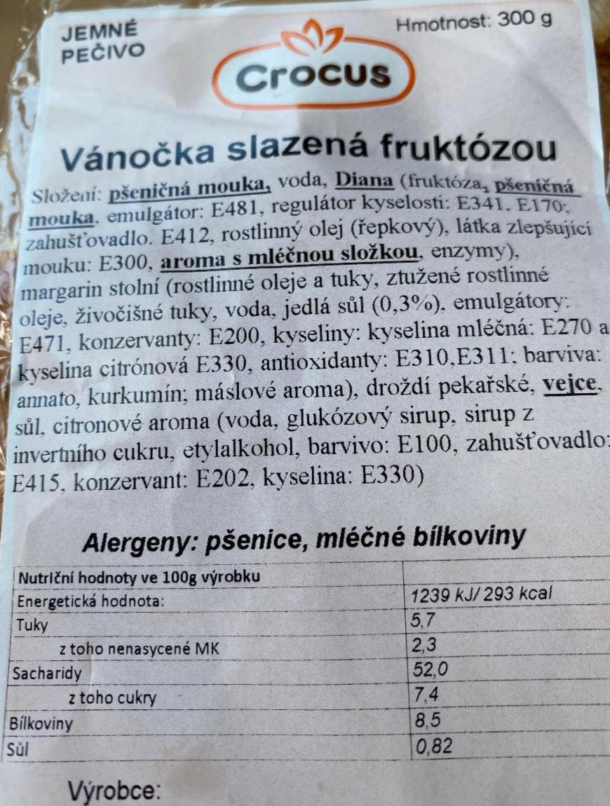 Fotografie - Vánočka slazená fruktózou Crocus