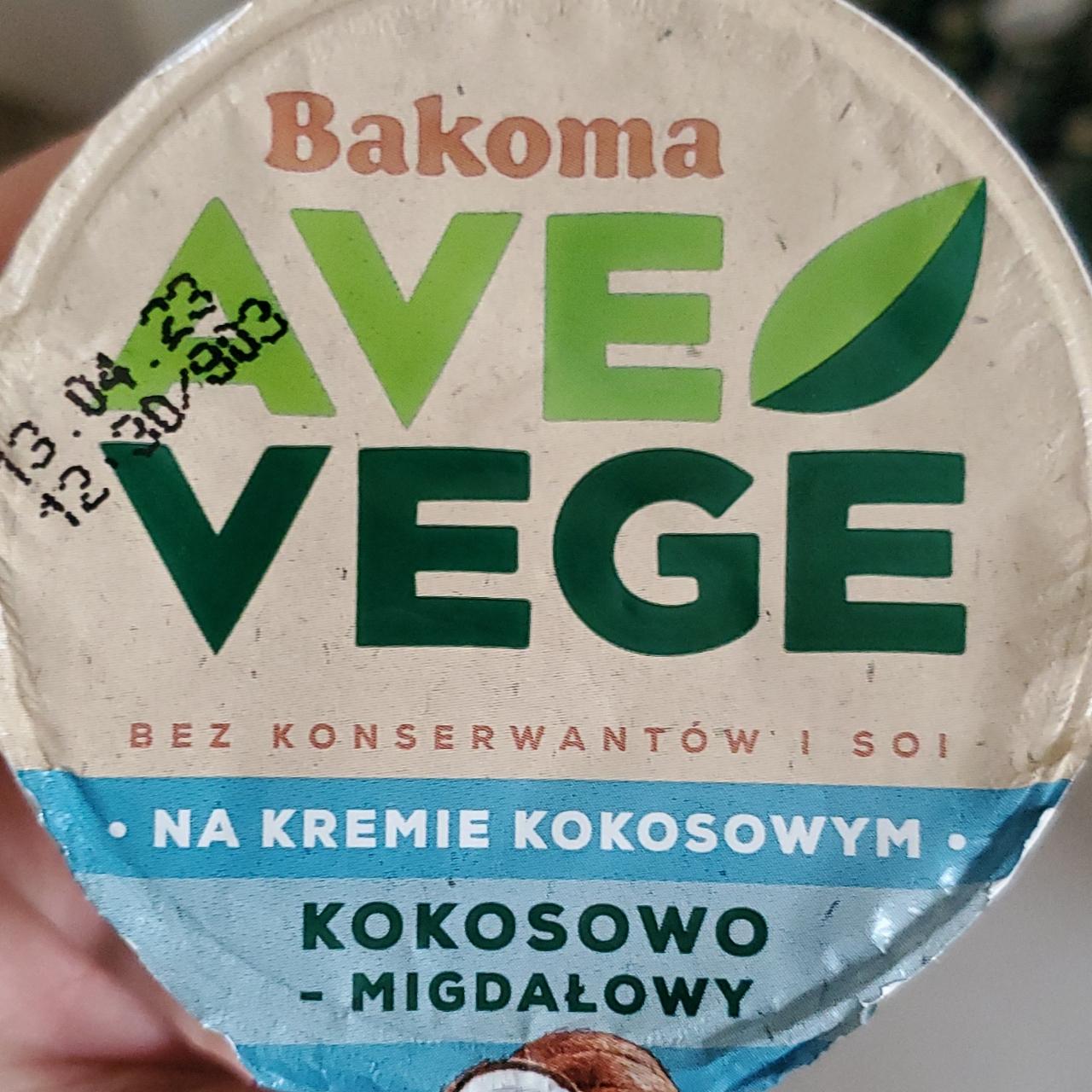 Fotografie - Ave Vege Deser na kremie kokosowym kokosowo-migdałowy Bakoma