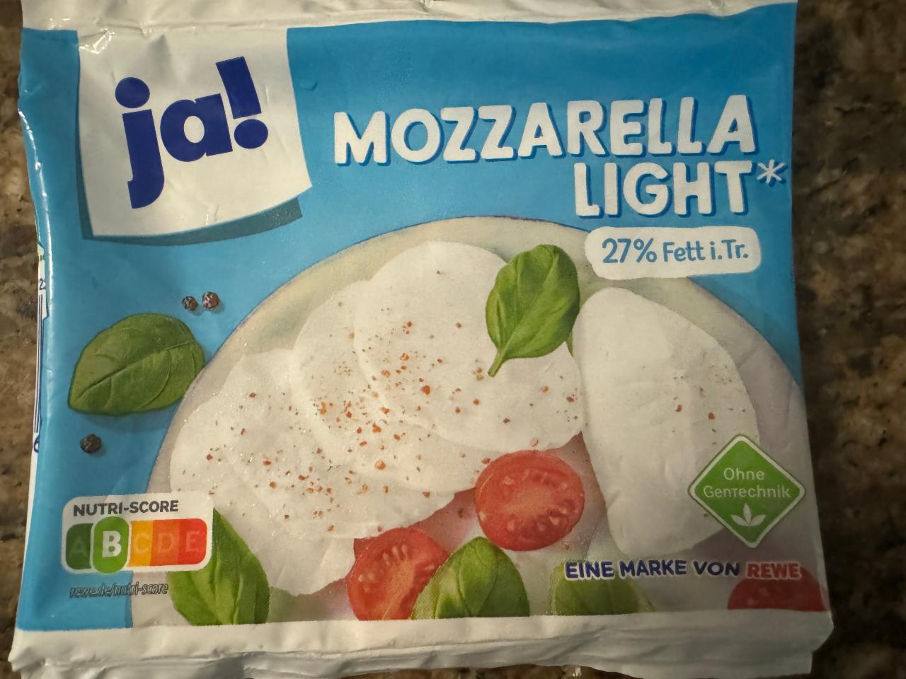 Fotografie - Mozzarella light 27% Fett Ja!