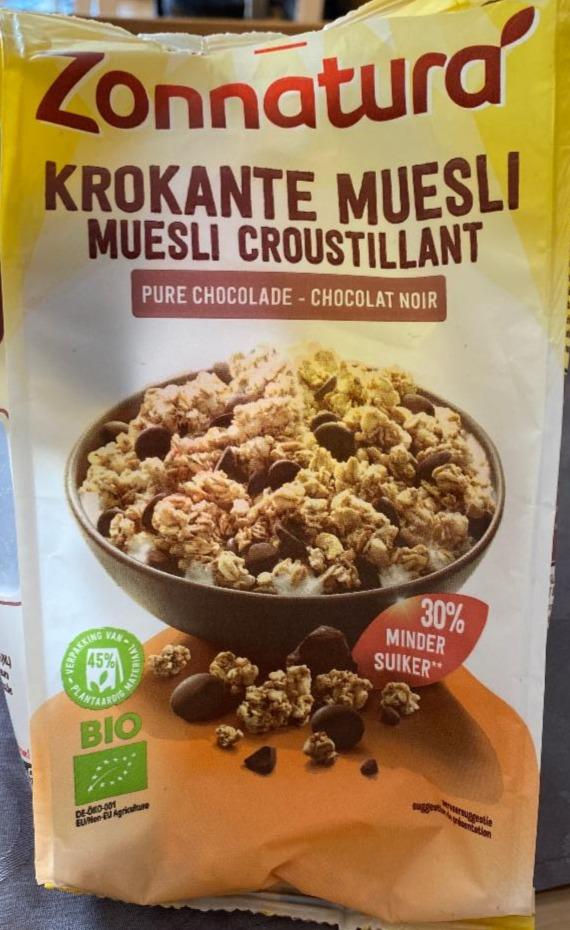 Fotografie - Bio Krokante Muesli pure chocolade Zonnatura