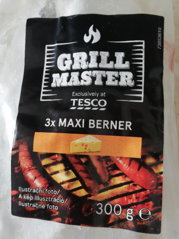 Fotografie - Grill Master Maxi Berner se sýrem - Tesco