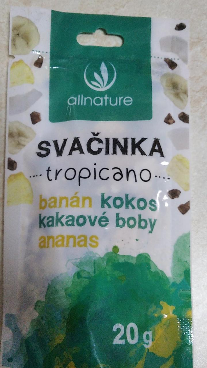 Fotografie - Svačinka tropicano banán kokos kakaové boby ananas Allnature