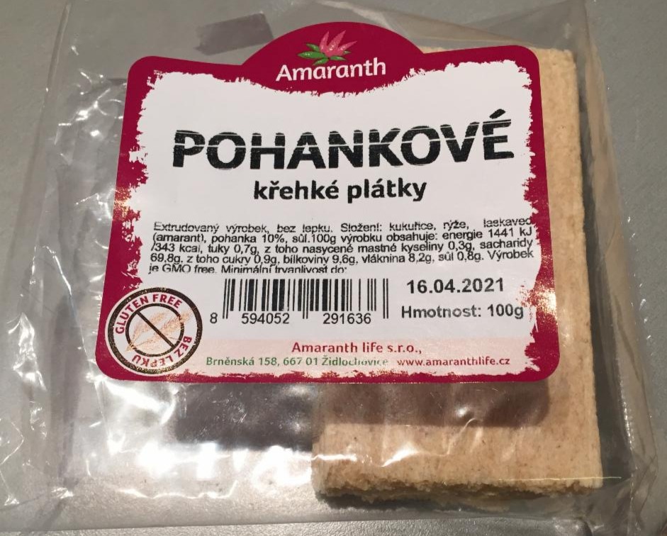 Fotografie - Pohankove krehke platky Amaranth