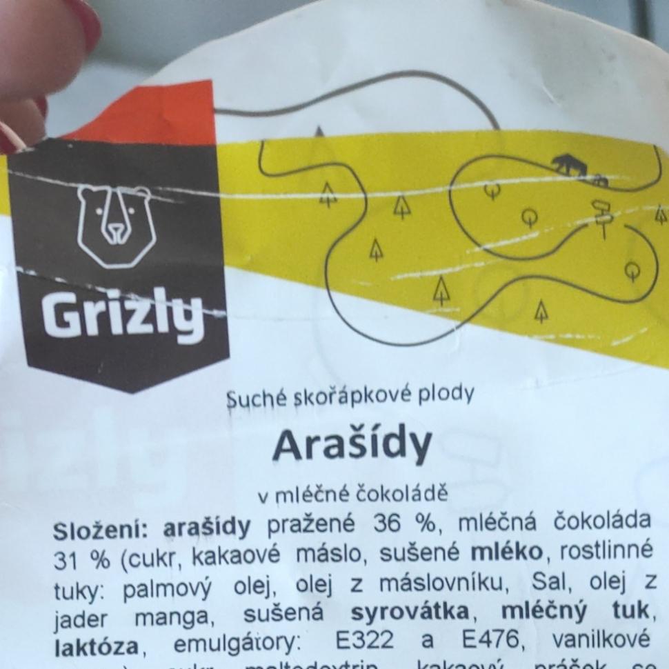 Fotografie - Arašídy v mléčné čokoládě Grizly