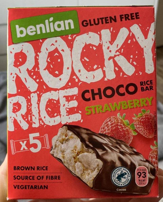 Fotografie - Rocky Rice Choco Strawberry Rice Bar Benlian