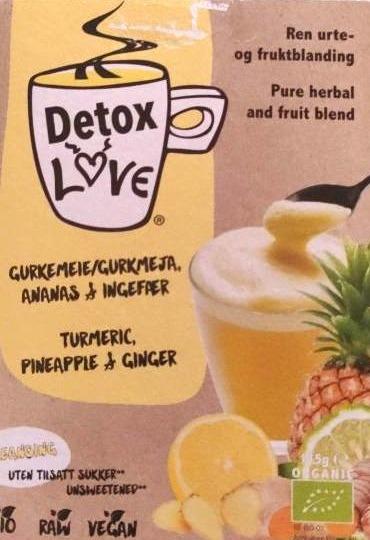 Fotografie - Pure hebal and fruit blend turmeric, pineapple & ginger Detox love