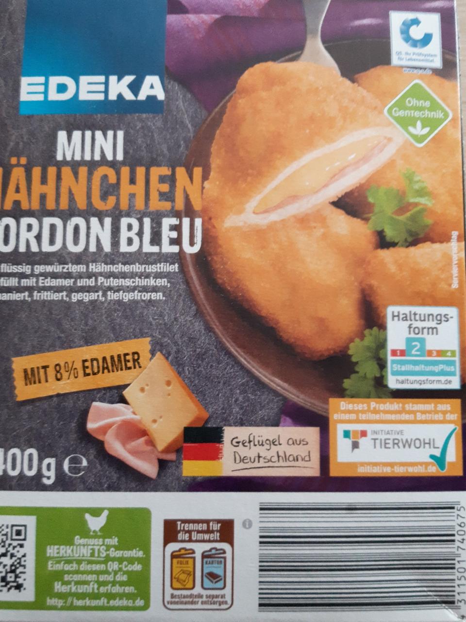 Fotografie - Mini Hähnchen Cordon Bleu Edeka