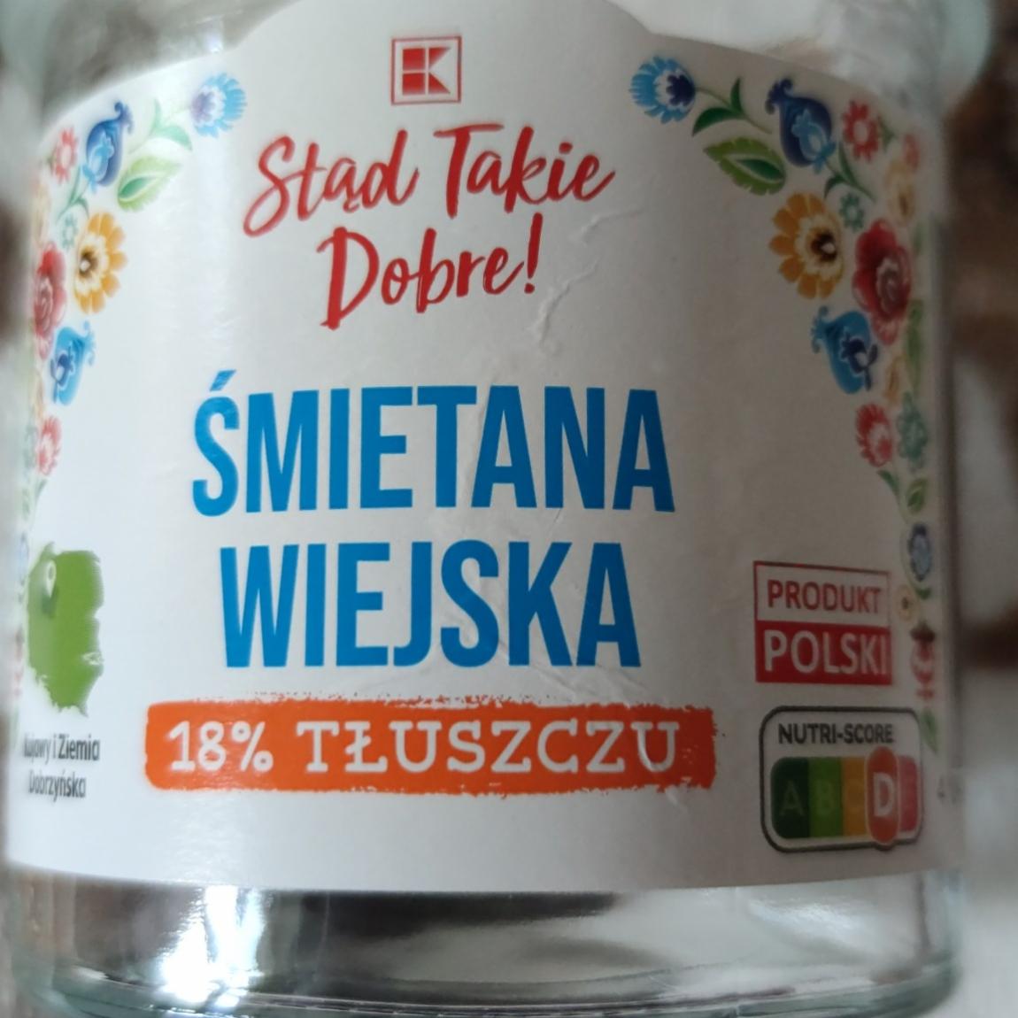 Fotografie - Śmietana wiejska 18% tluszczu K-Stąd Takie Dobre