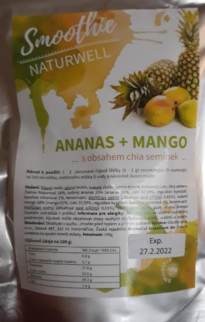 Fotografie - Smoothie Naturwell ananas + mango