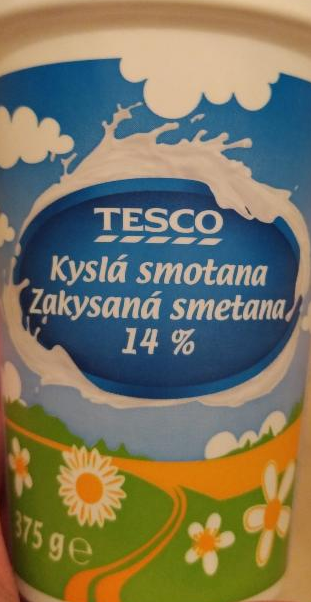 Fotografie - Zakysaná smetana 14% Tesco