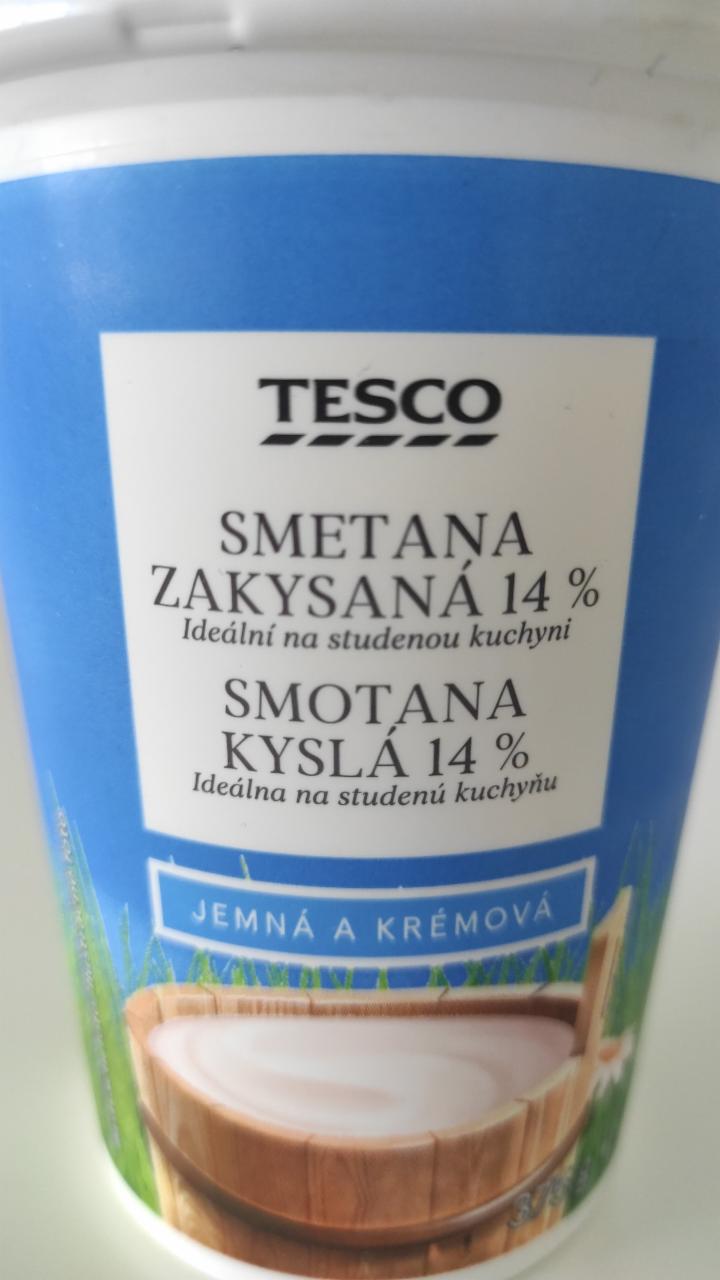 Fotografie - Zakysaná smetana 14% Tesco