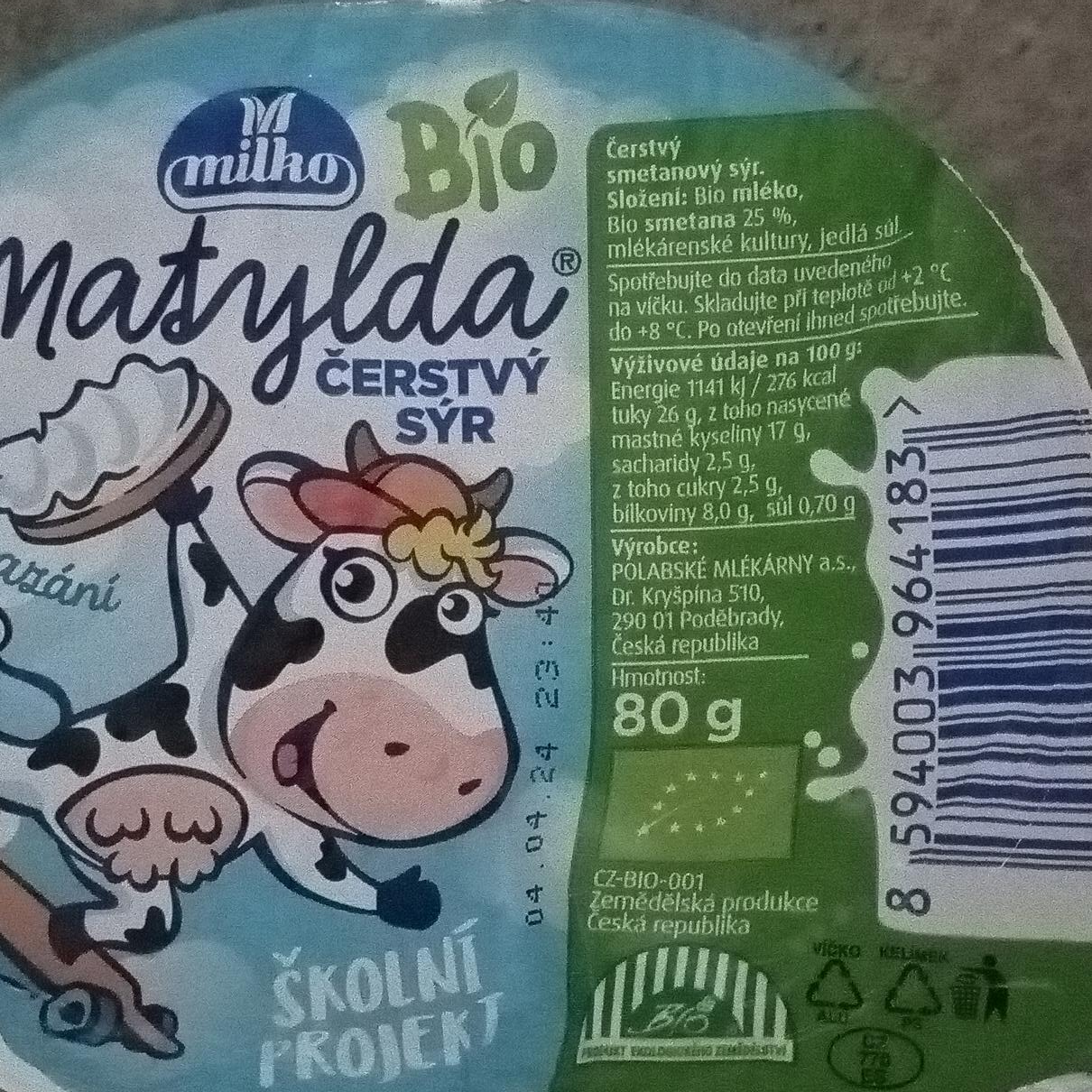 Fotografie - Matylda čerstvý sýr BIO Milko