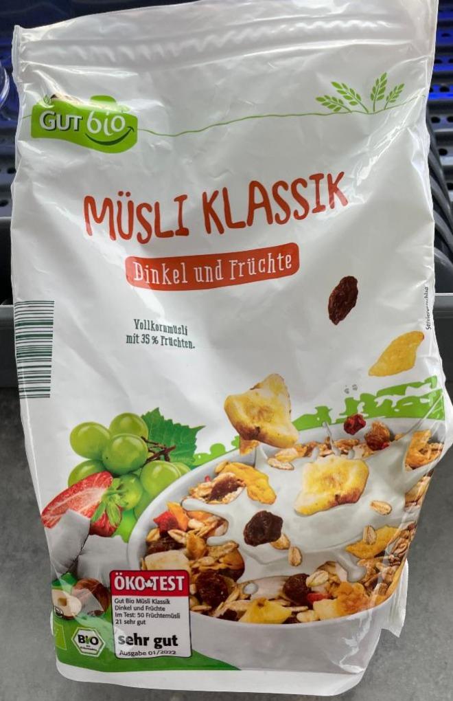 Fotografie - Müsli Klassik Dinkel und Früchte GutBio