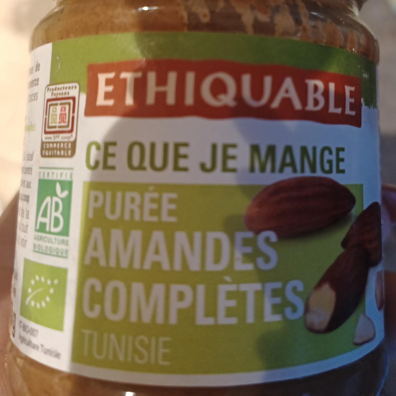 Fotografie - Bio Purée d'Amandes complètes Tunisie Ethiquable