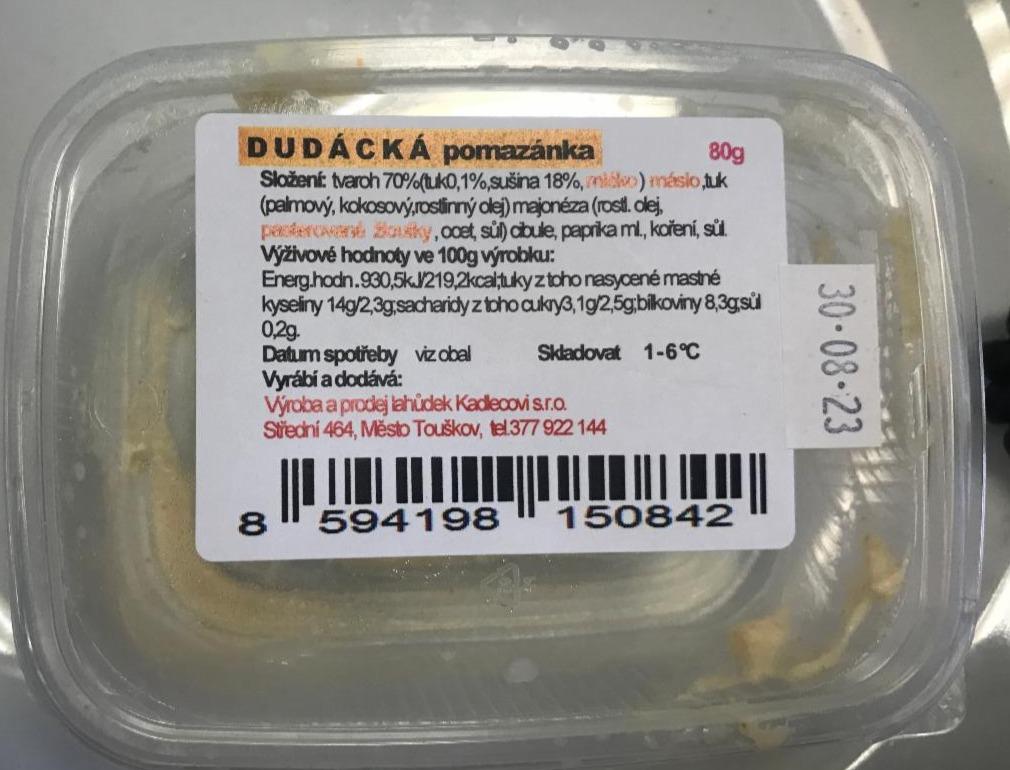 Fotografie - Dudácká pomazánka Kadlecovi