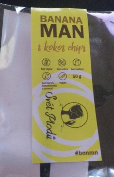 Fotografie - Banana Man kokos chips Svět plodů