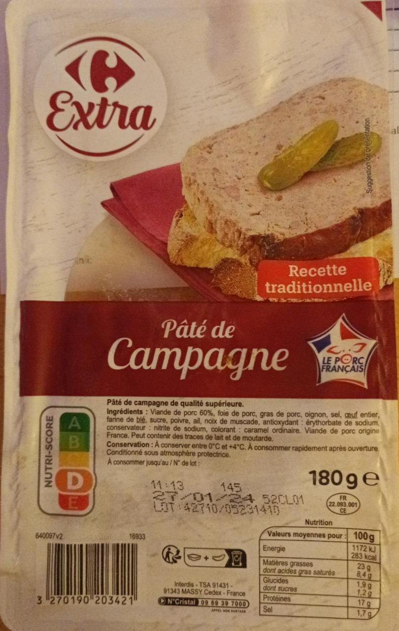 Fotografie - Páté de Campagne Carrefour Extra