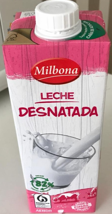 Fotografie - Leche Desnatada Milbona