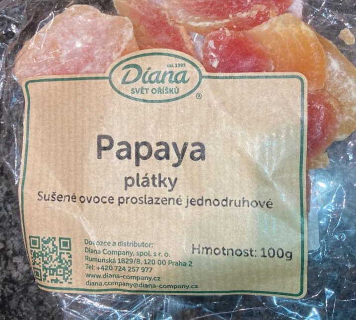 Fotografie - Papaya plátky Diana