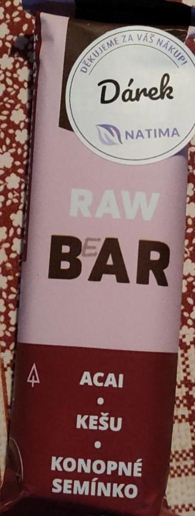 Fotografie - raw bar acai kešu konopné semínko Natima