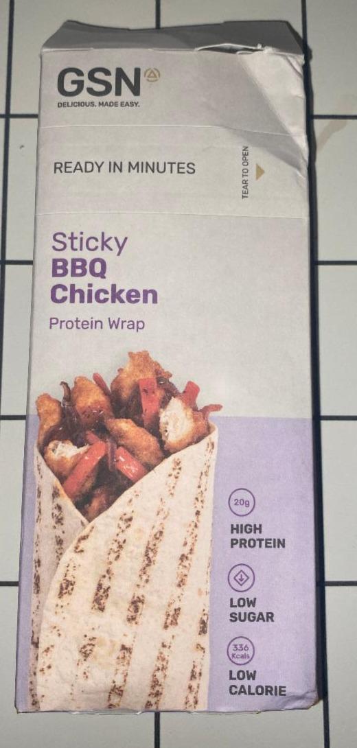 Fotografie - Sticky BBQ chicken protein wrap GSN