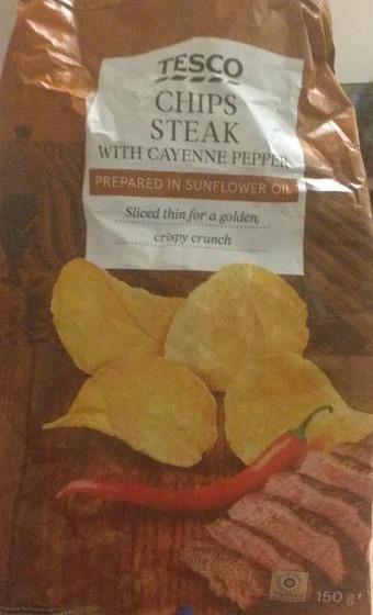 Fotografie - Chips Steak with Cayenne Pepper Tesco