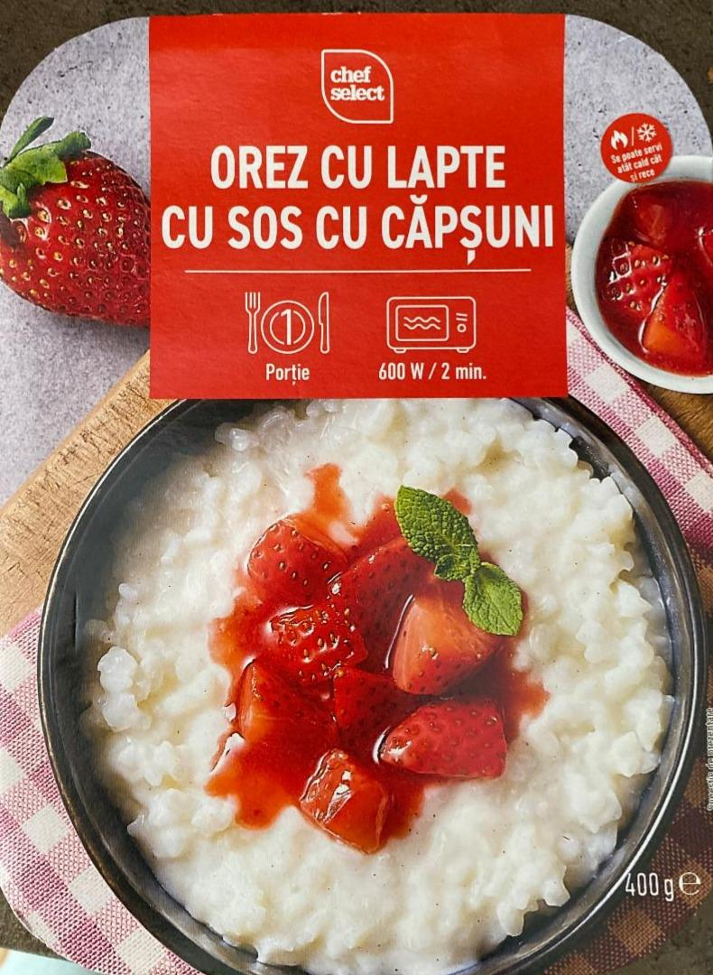 Fotografie - Orez cu lapte cu sos cu capsuni Chef Select