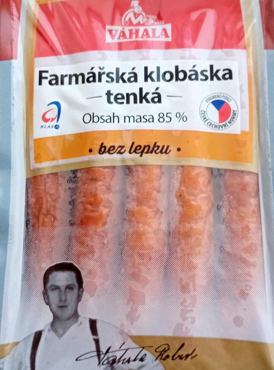 Fotografie - Farmářská klobáska tenká 85% Váhala