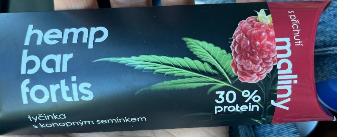 Fotografie - Hemp bar fortis s příchutí maliny