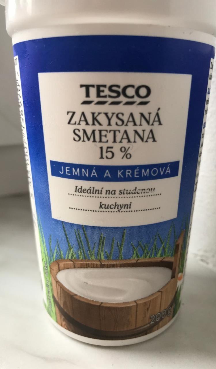 Fotografie - Zakysaná smetana 15% Tesco