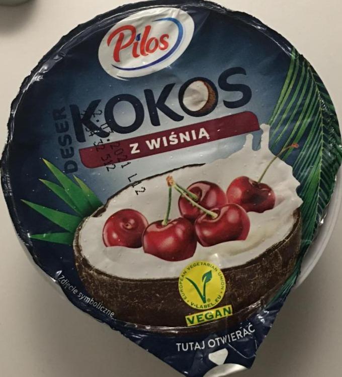 Fotografie - Vegan Deser kokos z wiśnią Pilos