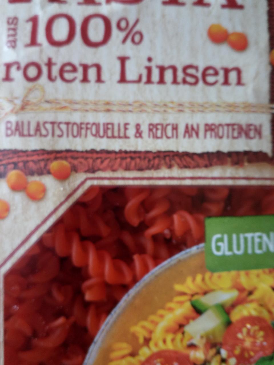 Fotografie - Pasta aus 100% roten Linsen Edeka Bio