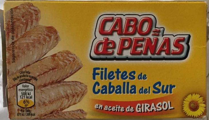 Fotografie - Filetes de Caballa del Sur en Aceite de Girasol Cabo de Peñas