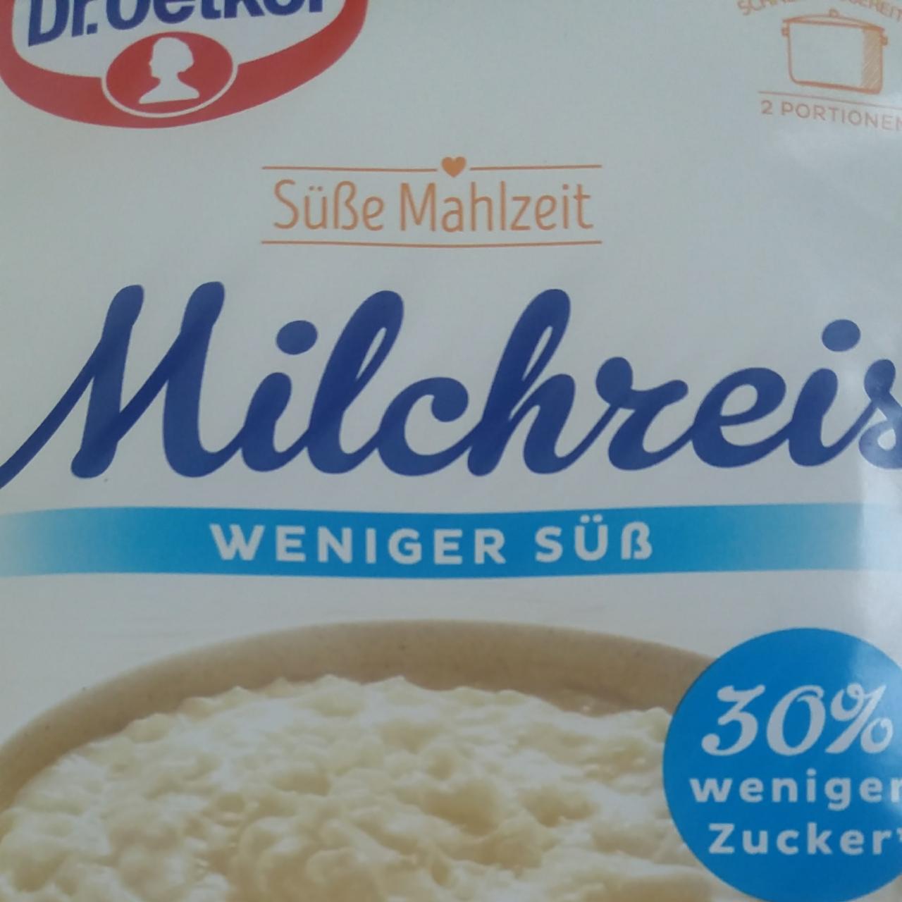 Fotografie - Milchreis weniger süß Dr.Oetker