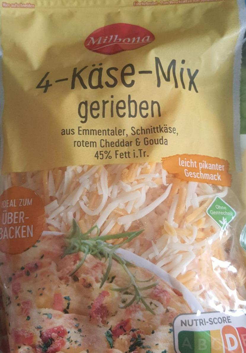 Fotografie - 4-käse-mix gerieben Milbona