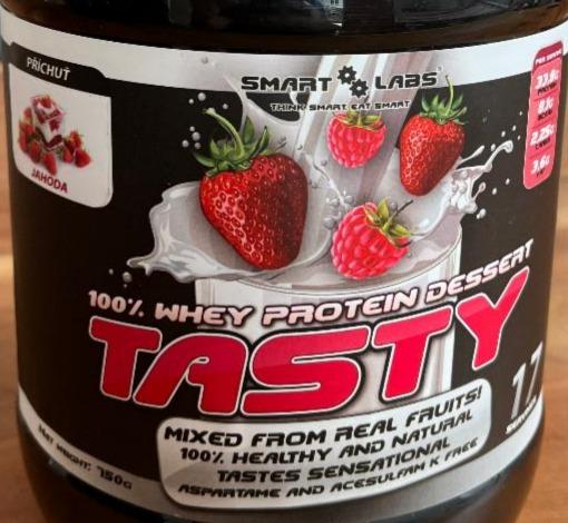 Fotografie - Tasty 100% whey protein dessert Jahoda Smartlabs