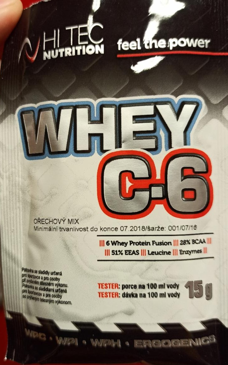 Fotografie - Whey C-6 ořechový mix Hi TEC NUTRITION